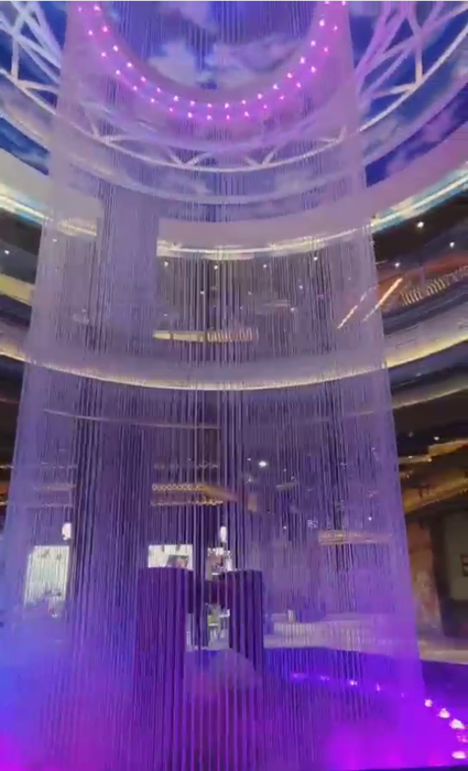 贵阳江华城市旅游综合体项目华家大院拉线水帘（实景）