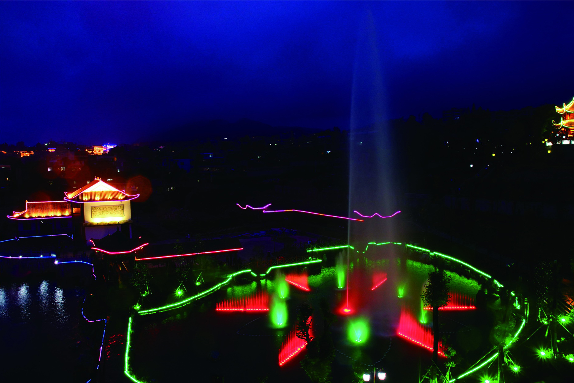 大方县奢香公园水幕电影数码音乐喷泉实景4.png